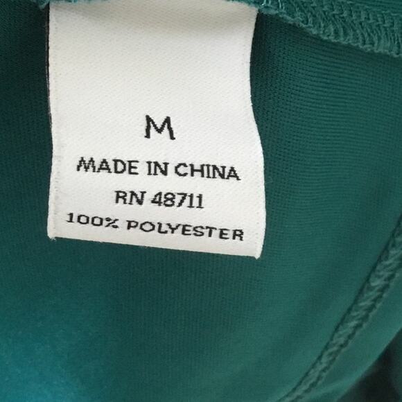 Ophelia Roe Pleated Oversized Dress Turquoise with Black Dots size M - Picture 3 of 4